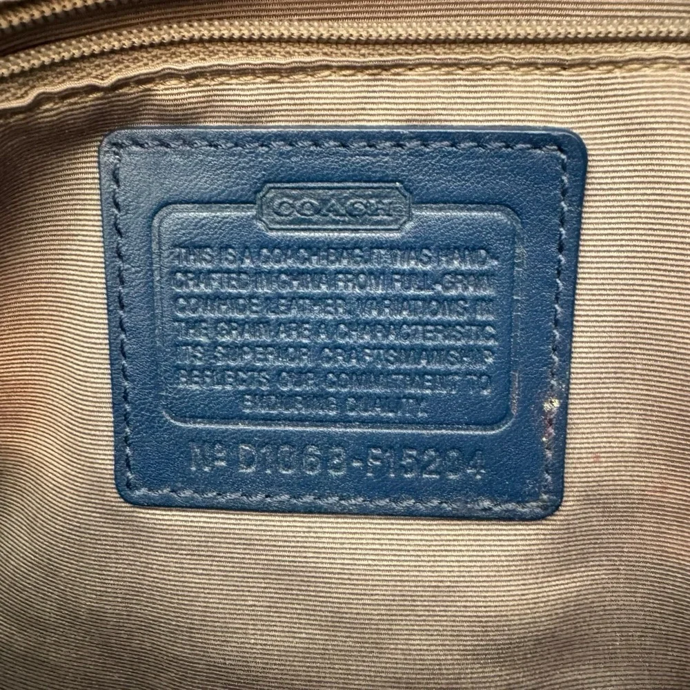 Coach F15204 Vintage Cobalt Blue Soho Flap Y2K Leather w/Buckle‎ Shoulder Bag